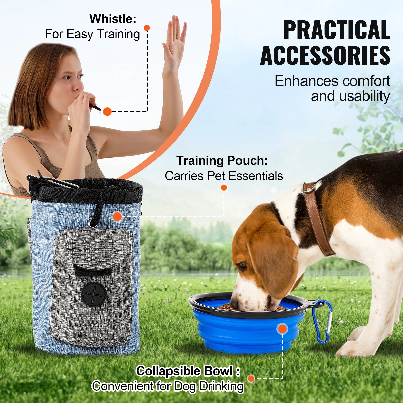 SucceBuy Dog Agility Training Equipment 5PCS Set Upgrade with Adjustable Hurdles Extend Tunne Puppy Obstacle Course Kit with Bag