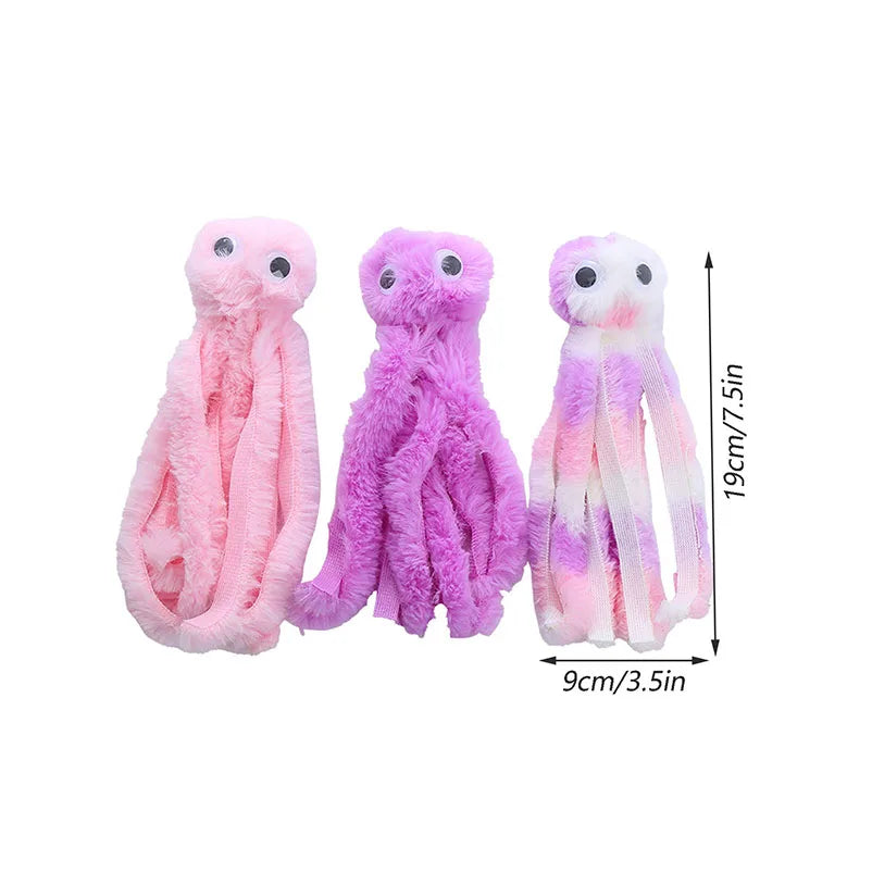 Cute octopus cat toys for kittens and young cats, cat toys for chewing, plush toys, pet supplies