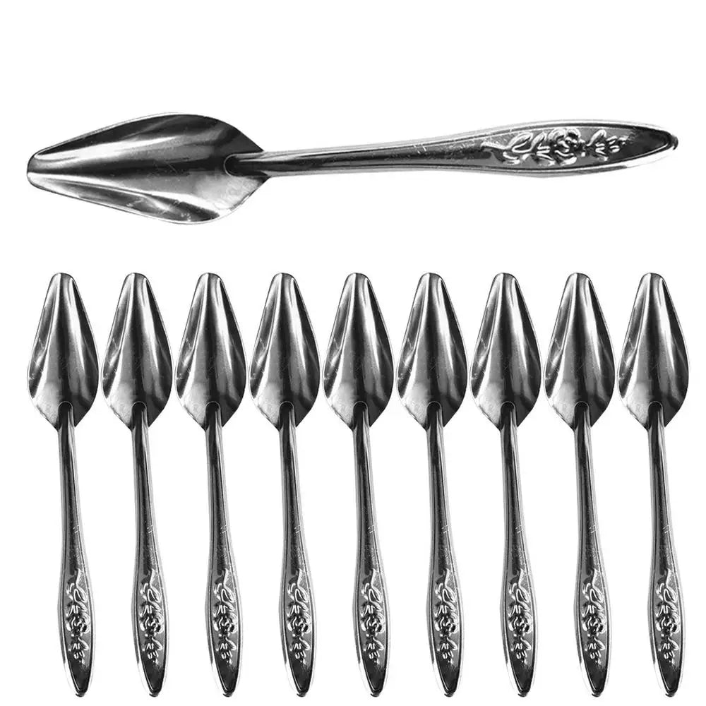 10pcs Portable baby bird feeding water spoon bird parrot feeding spoon stainless steel water milk powder feeder spoon bird food
