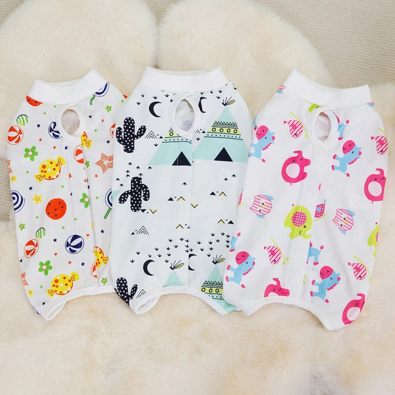 Pet Cat Weaning Clothes for Small Dog Sterilizations Jumpsuit Anti-licking After Surgery Recovery Care Suit Puppy Kitten Outfits