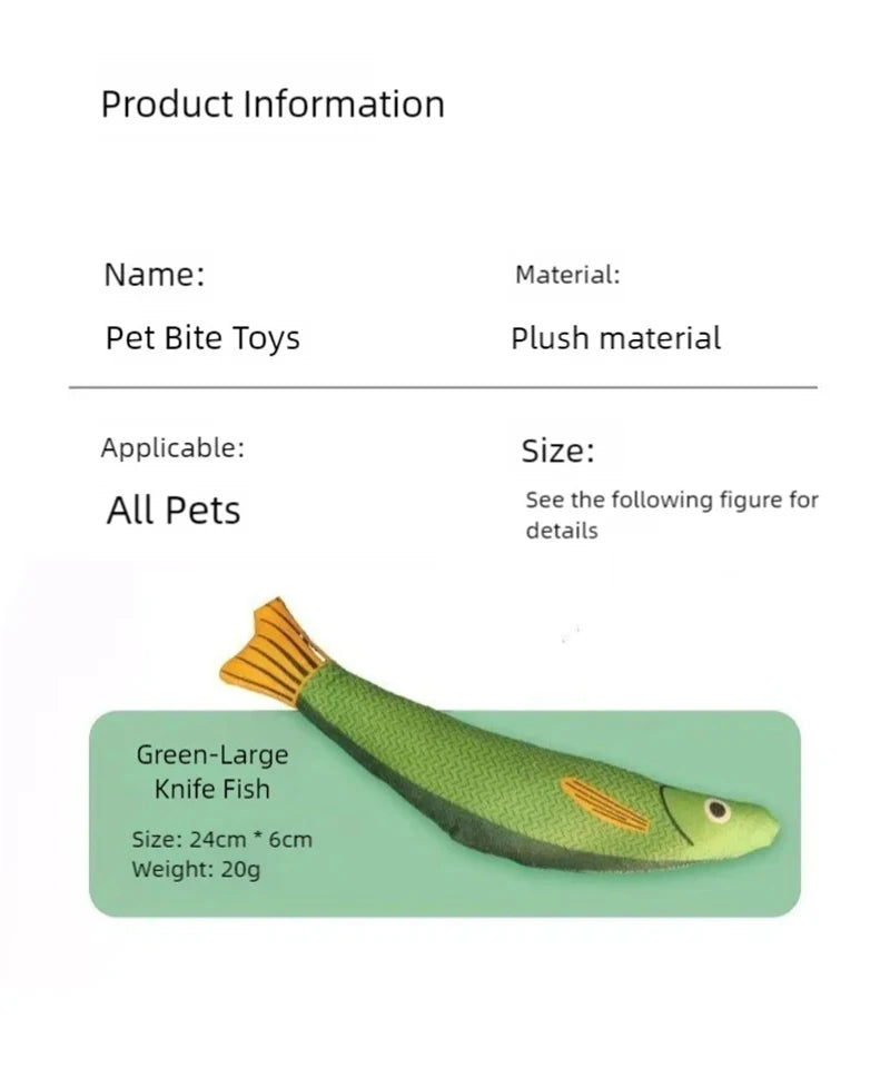 Cat toys mint fish simulation, grinding teeth, biting and teasing, durable and soothing, mint cat toys