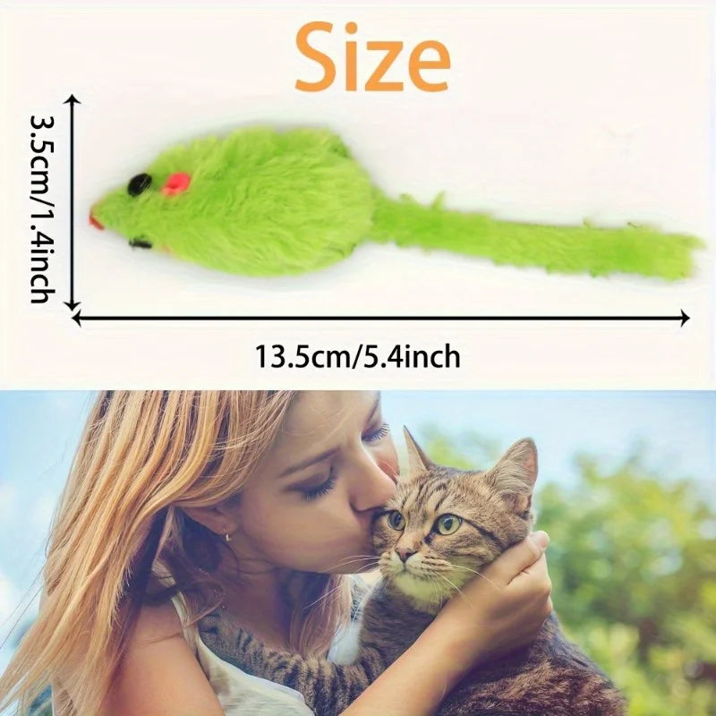 25 Pack Plush Little Mice Cat Toys Mouse Shaped cat Toys Interactive Mouse Toys Suitable for Aggressive Games Sports