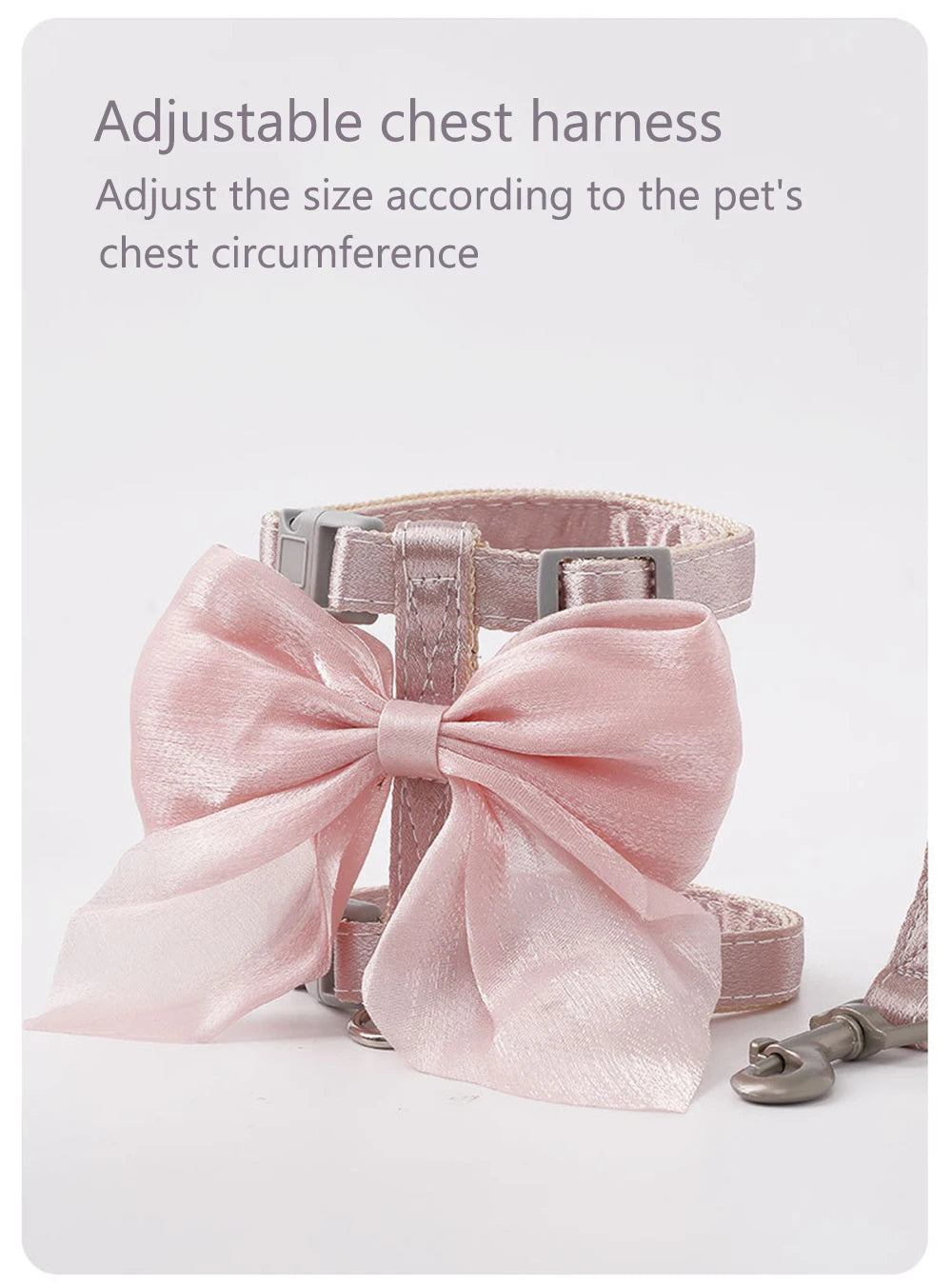 Cute Bowknot Cat Harness Accessories Princess Cat Dress Costumes Kitten Puppy Harness For Cats Leash