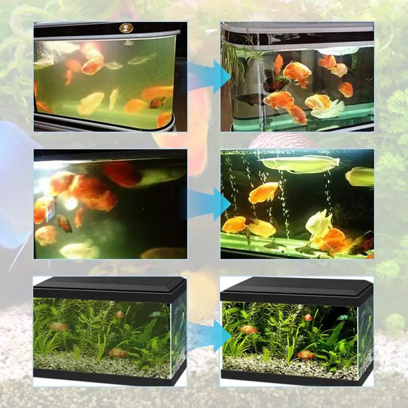 Aquarium Water Conditioner 100g Efficient Solution Fish Tank Cleaner Aquarium Cleaner Rapid Cleaning Solution For Crystal Clear