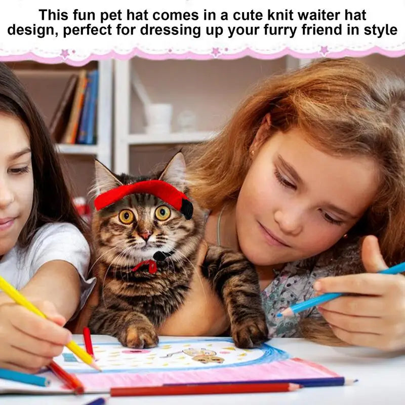 Cat Knit Hat Knitted Beanie Headwear For Cats And Dogs Cartoon Pet Cosplay Caps For Puppy And Kitten Weaving Puppy Costume