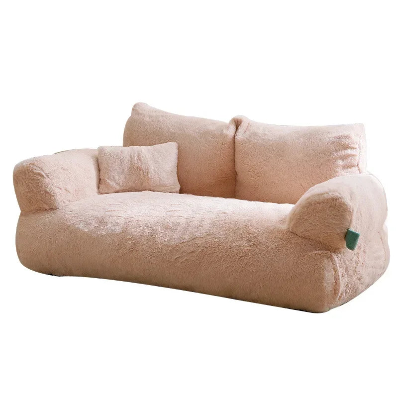 Plush Cat Bed House Sofa Beds Washable Warm Pet Dog Nest Comfortable Cat Cushion Dog Sleep Winter Furniture
