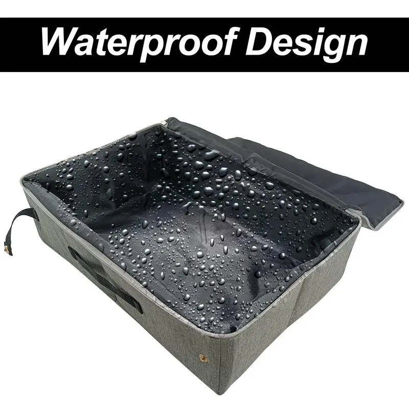 Collapsible Travel Cat Litter Box Portable Collapsible Cat Litter Box Travel Litter Box For Kitties Oxford Cloth  PP Board