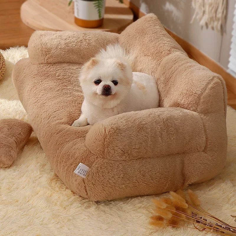 Plush Cat Bed House Sofa Beds Washable Warm Pet Dog Nest Comfortable Cat Cushion Dog Sleep Winter Furniture