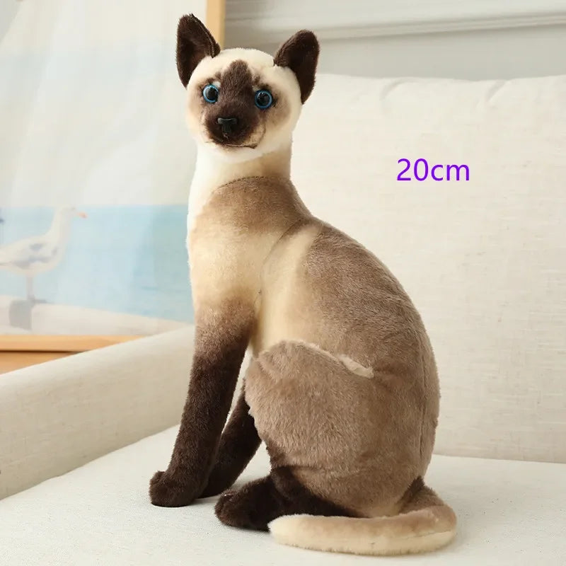 Cat Doll Pet Toys Stuffed Lifelike  Cats Plush Toy Simulation Cute  kitten Dolls  Children Boys and Girls Christmas Presents