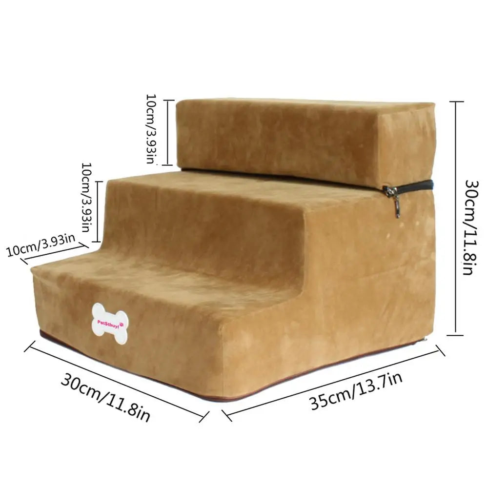 Hot Dog House Dog Stairs Pet 3 Steps Stairs For Small Dog Cat Pet Ramp Ladder Anti-slip Removable Dogs Bed Stairs Pet Supplies