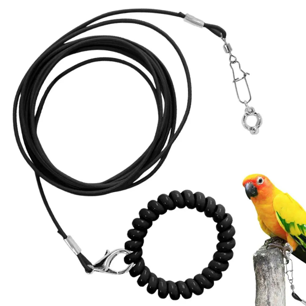 Bird Flying Training Rope Lightweight Pet Parrot Rope For Outdoor Flying Biting-Resistant Bird Training Toy With Ankle Foot Ring
