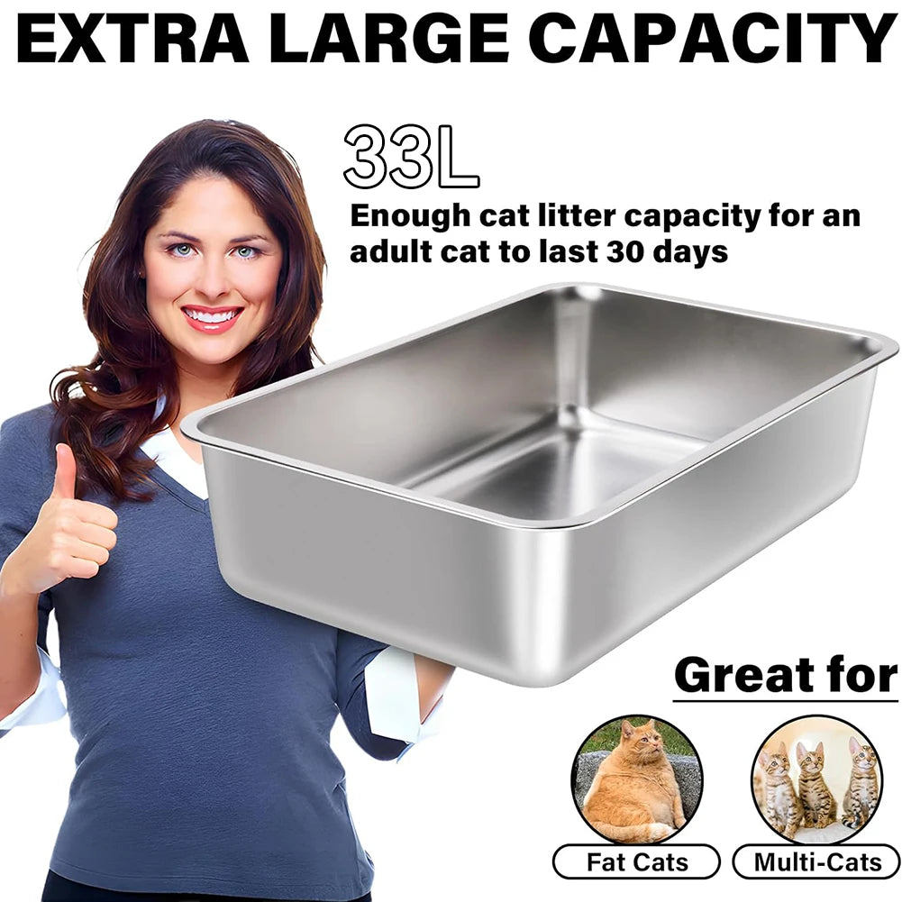 Stainless Steel Cat Litter Box
