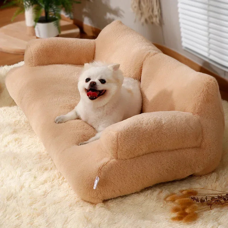 Plush Cat Bed House Sofa Beds Washable Warm Pet Dog Nest Comfortable Cat Cushion Dog Sleep Winter Furniture