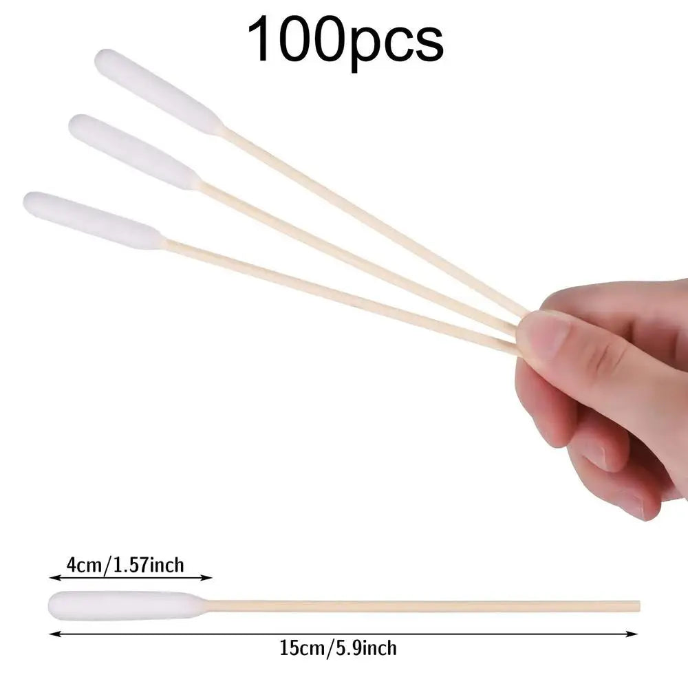 100pcs Pet Dog Ear Cleaner Cotton Buds Animal Ear Cleaning Cotton Swab Sticks For Cat Dog Ear Wax Removal Pets Cleaning Supplies