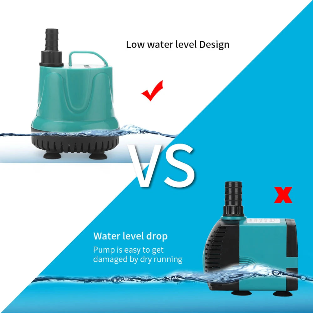 40w 60w 90w Ultra-Quiet Submersible Water Fountain Pump Filter Fish Pond Aquarium Water Pump Tank Fountain 220V 240V