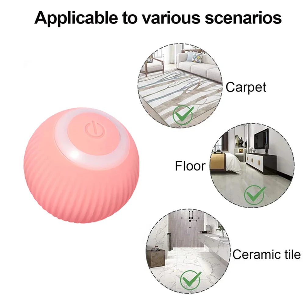 Smart Cat Toys Automatic Rolling Ball Interactive For Cats Training Self-moving Kitten Toys Electric Cat Toys Pet Accessories