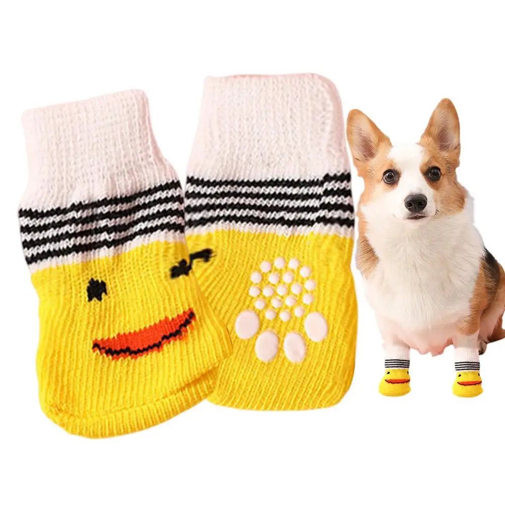 Dog Socks Double Side Large Coverage Non-Slip Dog Boots And Paw Protectors Puppy Doggie Senior Dog Paw Protector Pet Furry