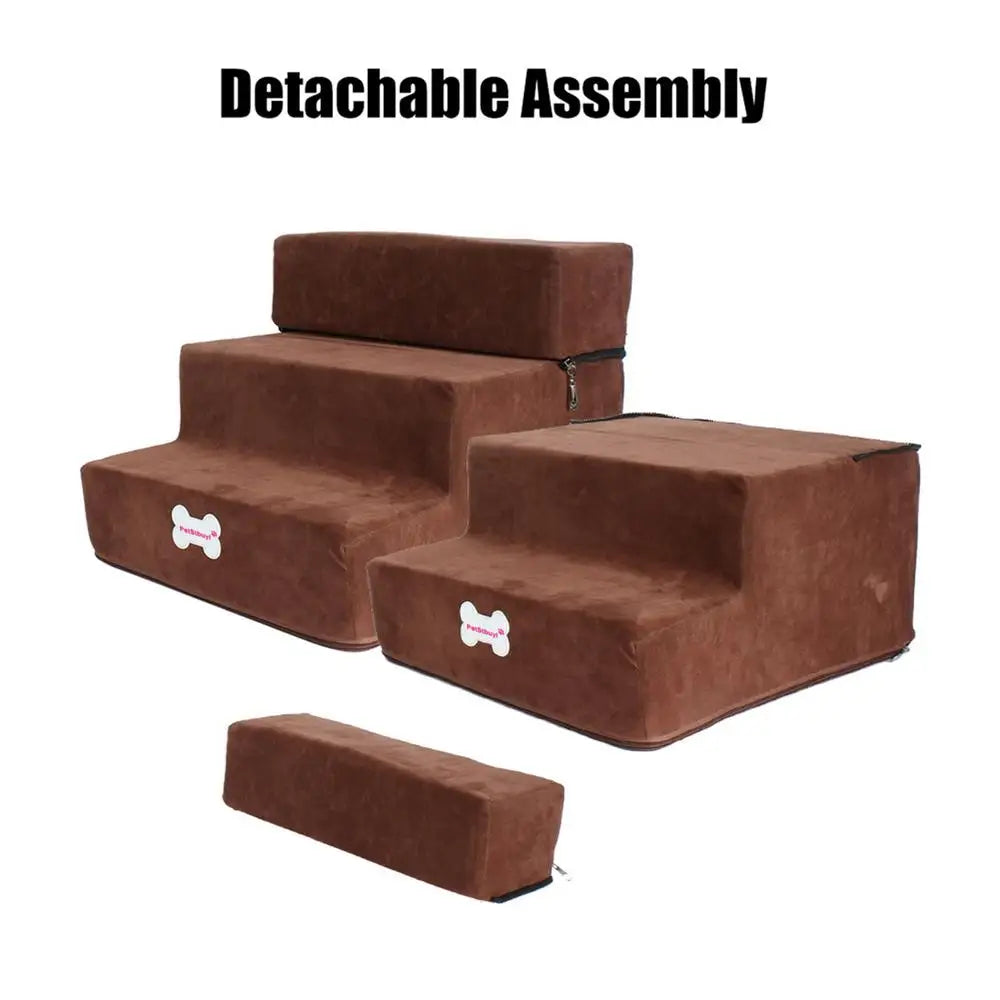 Hot Dog House Dog Stairs Pet 3 Steps Stairs For Small Dog Cat Pet Ramp Ladder Anti-slip Removable Dogs Bed Stairs Pet Supplies