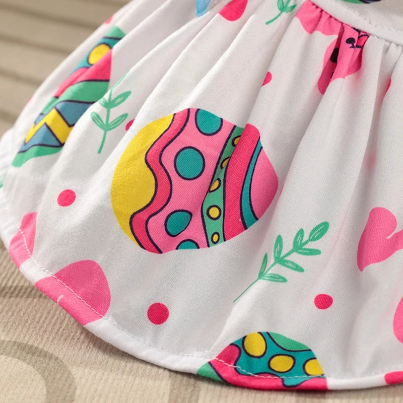 Dog Princess Dress Cute Rabbit Printed Dresses for Small Medium Dogs  Cats Easter Pet Skirt Puppy Chihuahua Teddy Clothes