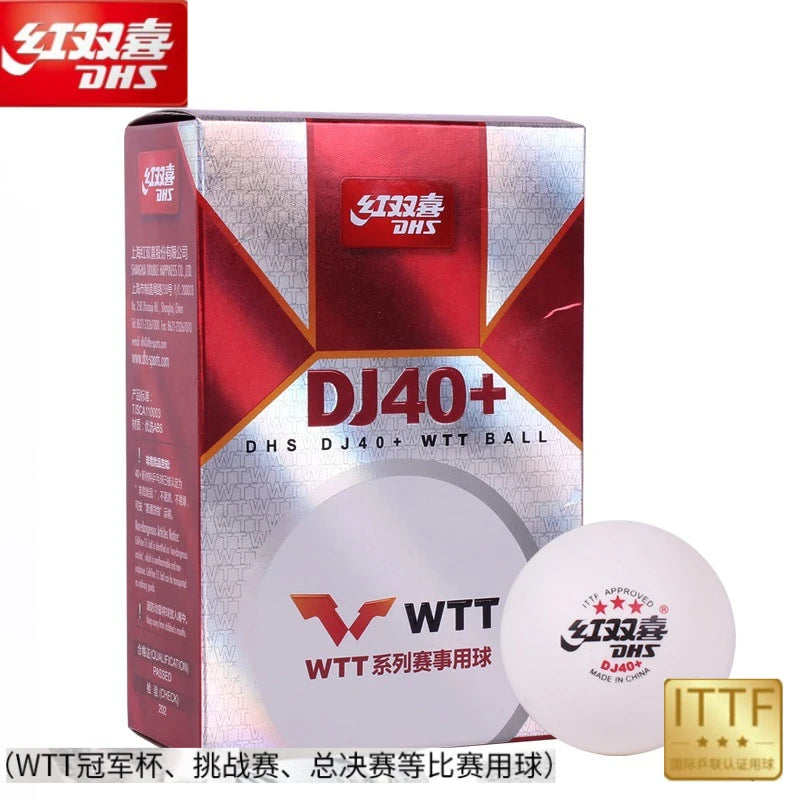 Original DHS D40+ 3 Stars Table Tennis Balls Professional 40+ Seamed Ping Pong Balls  ITTF Standard for WTT Competition