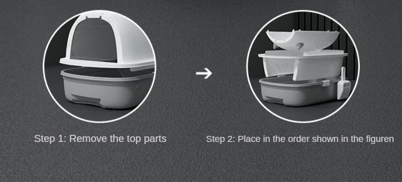 Extra Large Odor-proof Cat Litter Box Fully Enclosed Cat Toilet Foldable Storage Drawer-style Cat Litter Box Pet Supplies