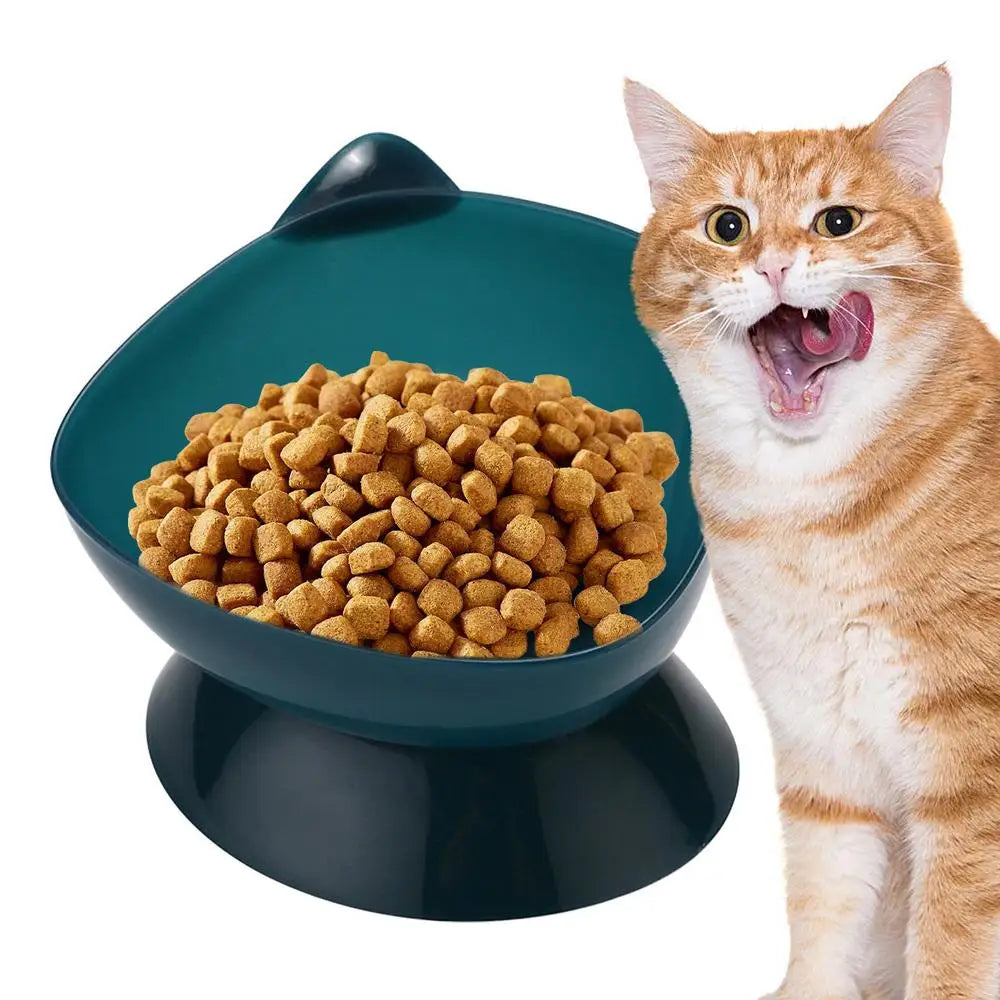 Cat Food Bowls Anti Vomiting Raised Cat Bowls Ergonomic Cat Bowl Elevated Kitten Dish With Fine Sanded Edges