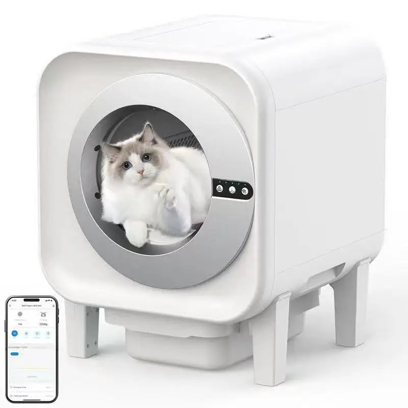 Pet Intelligent Cat Litter Box, Cat Toilet, Electric Cat Litter Box, Large Size, Automatic Feces Shovel, Anti Splash
