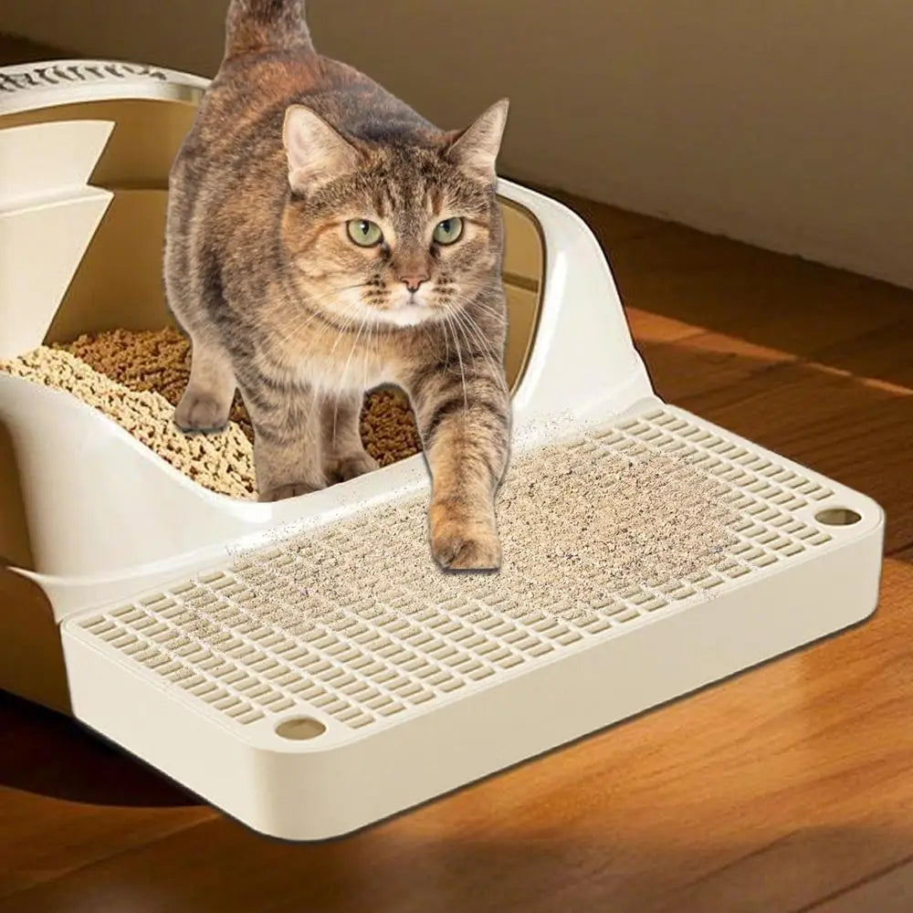 Footboard for Cats Litter Box Keep Room Tidy for Indoor Cats Easy Clean Accessory for Litter Pan Cat Litter Tray Pet Accessories