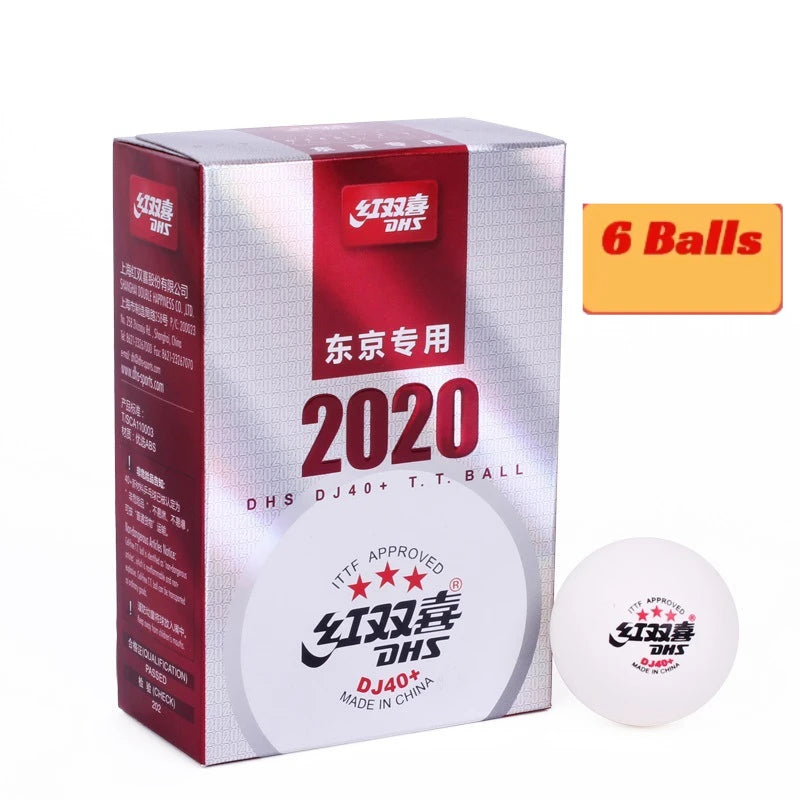 Original DHS D40+ 3 Stars Table Tennis Balls Professional 40+ Seamed Ping Pong Balls  ITTF Standard for WTT Competition