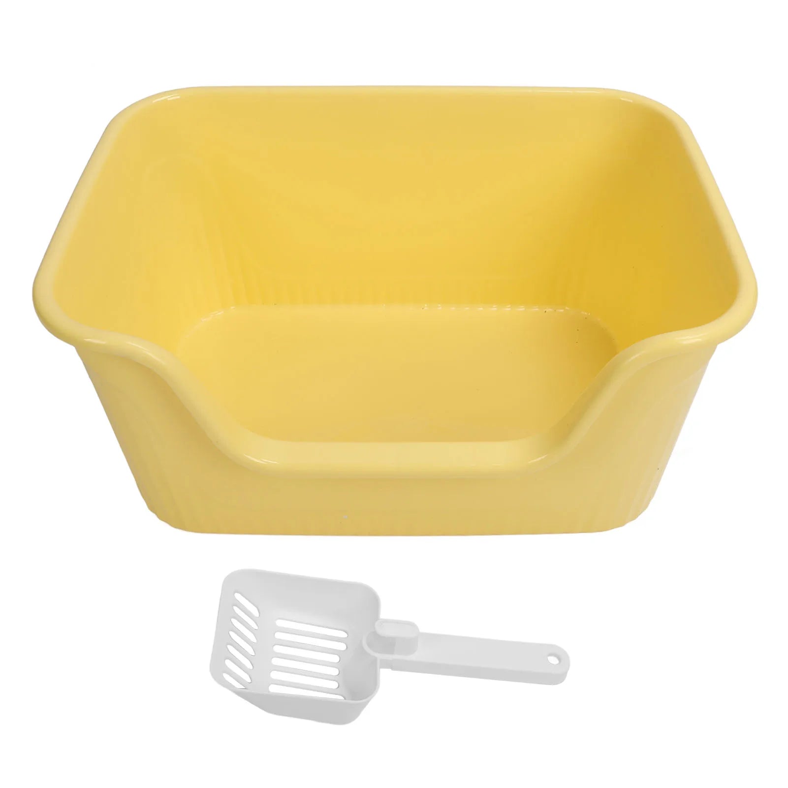Large Cat Litter Box High Sides Anti Splashing Easy to Clean Simple Look Open Cat Litter Box for Large Cats Large Cat Litter Box