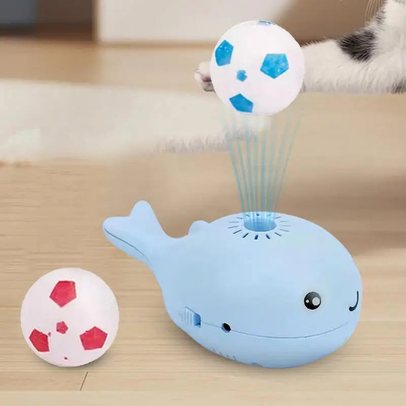 Cat Toys With Balls Whale Soccer Balls Toys For Indoor Cats Electric Moving Ball Cat Toy Keep Cats Entertained Soccer Ball Cat