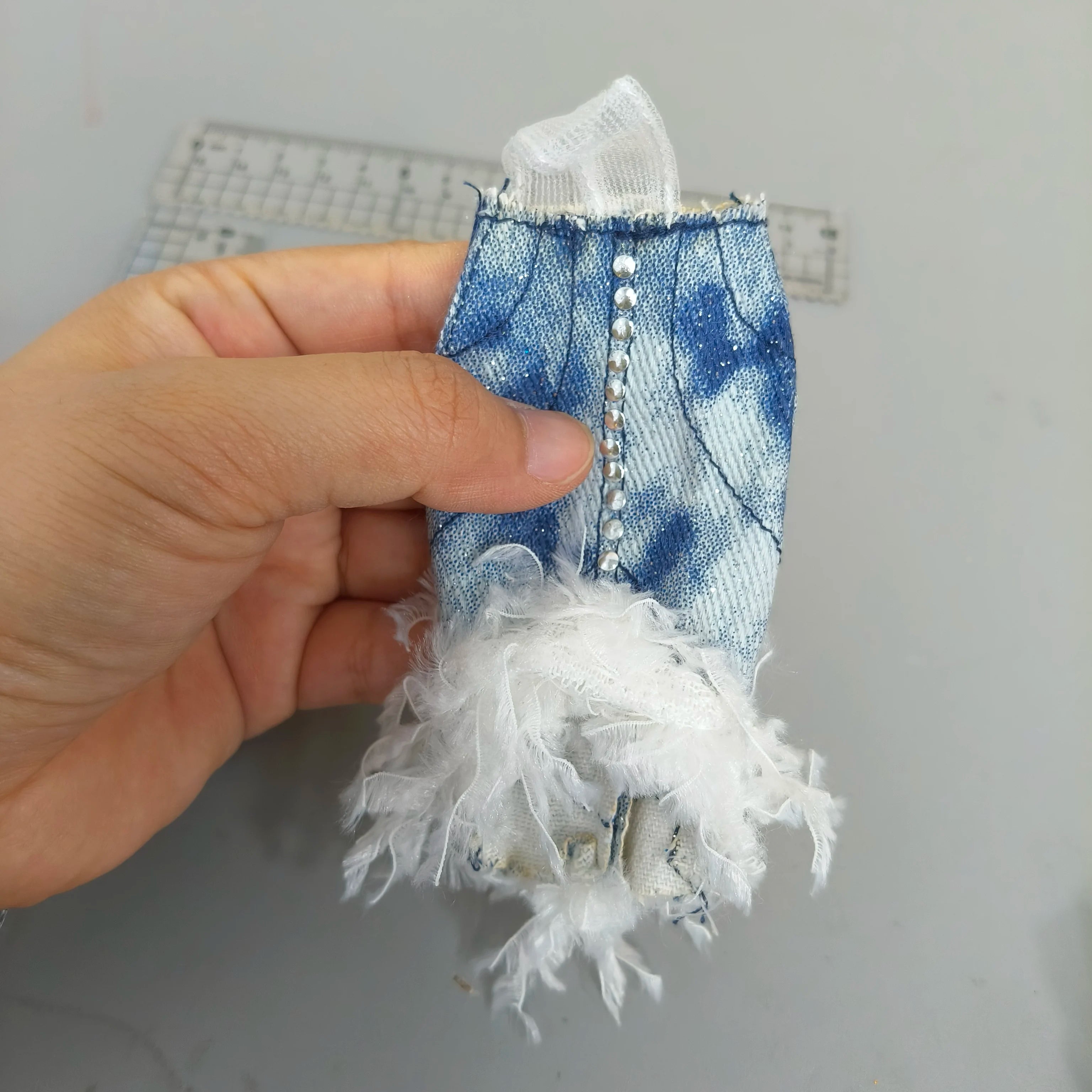 6 points doll clothes ob22 baby clothes rainbow big sister Lijia small cloth 30cm long legs cat dress 2