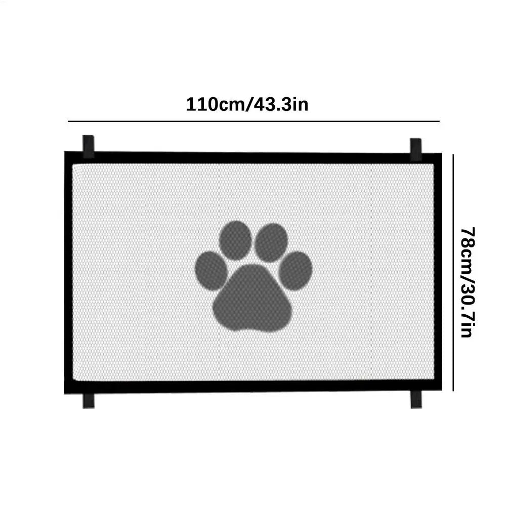 Pet Dog Barrier Fences With 6Pcs Hook Pet Isolated Network Stairs Gate New Folding Breathable Mesh Playpen For Dog Safety Fence