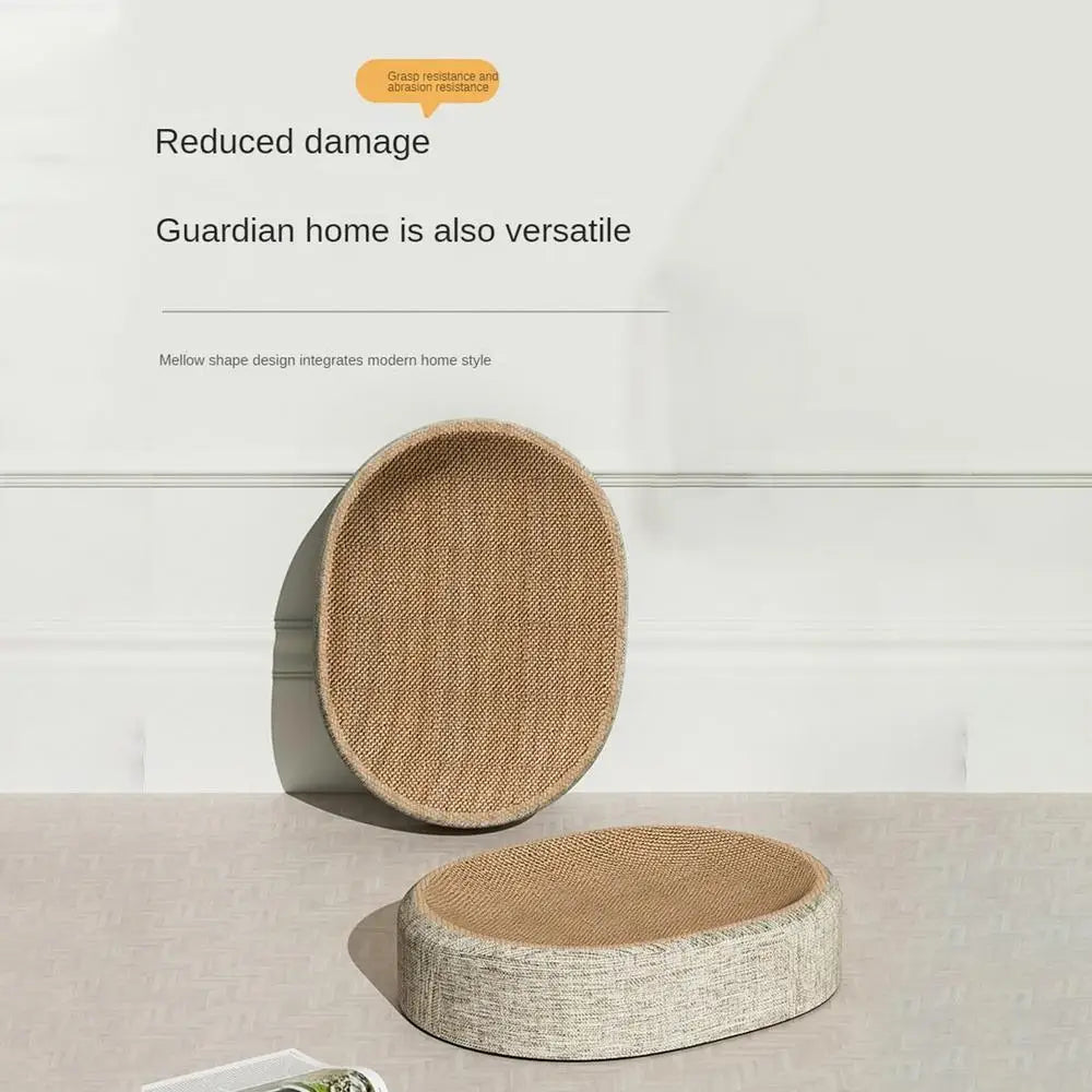 Cat Scratcher Oval Cat Scratch Pad Bowl Nest Multifunctional Pet Sleeping Mat Cat Scratcher Pad Pet Bed Durable Cat Scratcher