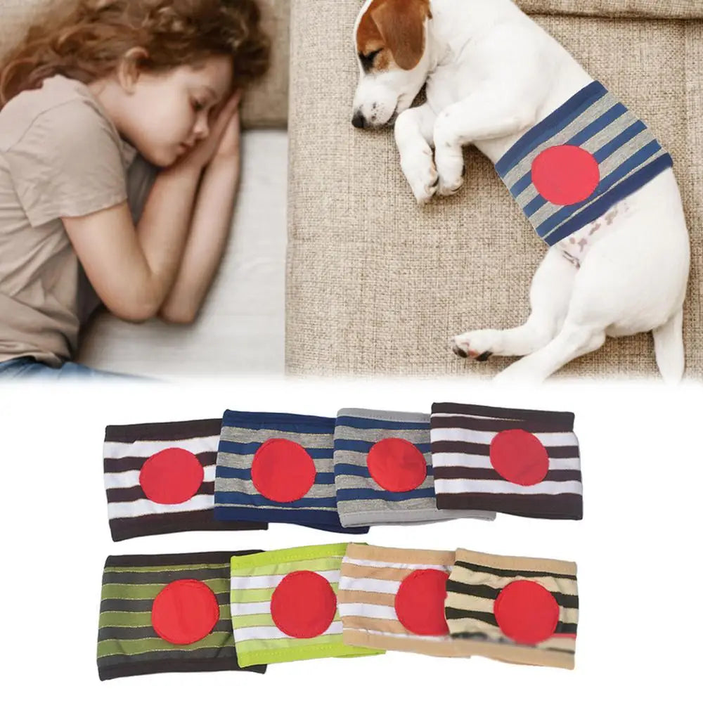 Cotton Cloth Dog Diaper Band Male Dog Belly Band Diapers For Pee Training Incontinence Anti-Harassment Reusable Washable Cloth