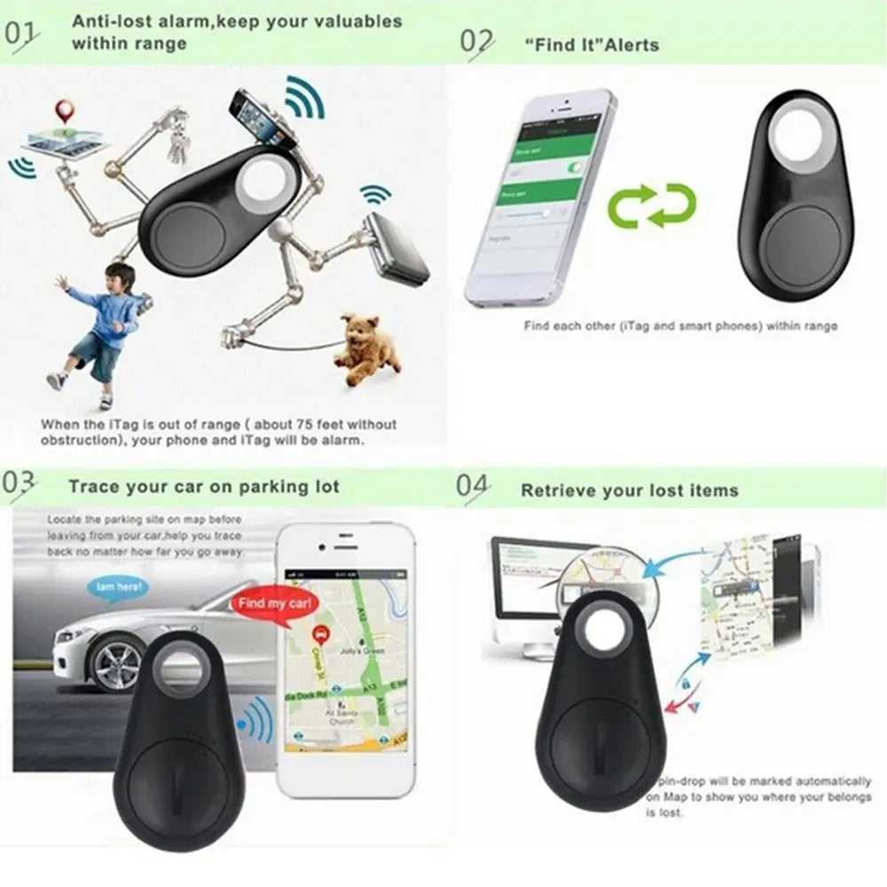 GPS Tracker Mini Fashion Smart Pets Anti Lost Alarm GPS Tracker Wallet Key Finder Locator Dog Pet Child Tracker Key Finder