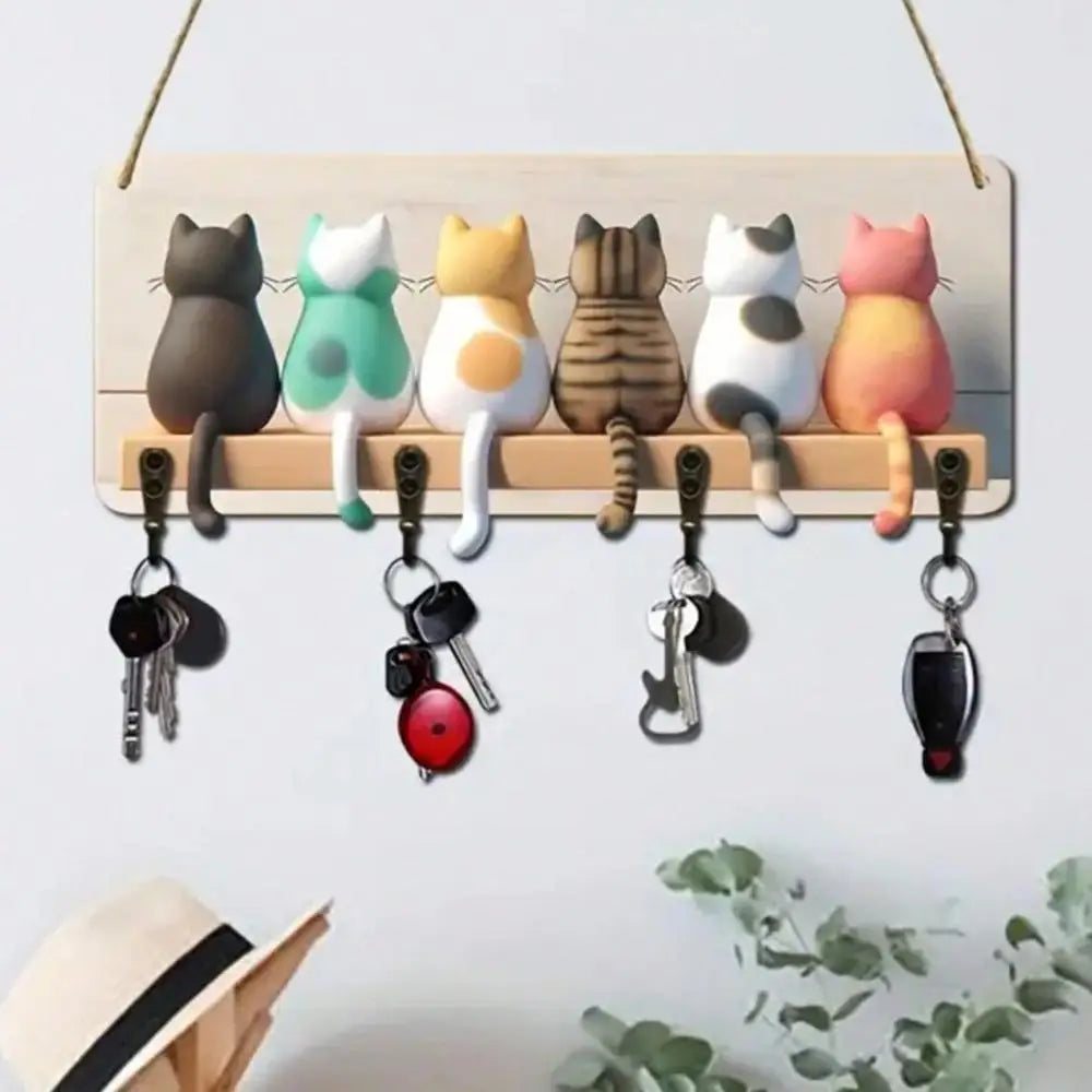 Cat Key Hook Cartoon Cat Coat Hooks Cute Decorative Hooks Funny Home Decoration For Bedrooms Living Rooms Pantries