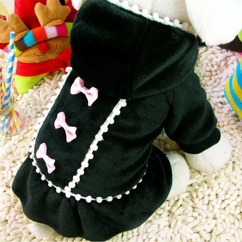 Cute Pet Dog Clothes Cute Fashion Red Black Color Dog Dress Small Dog Clothes Puppy Dot Skirts Clothes 2022