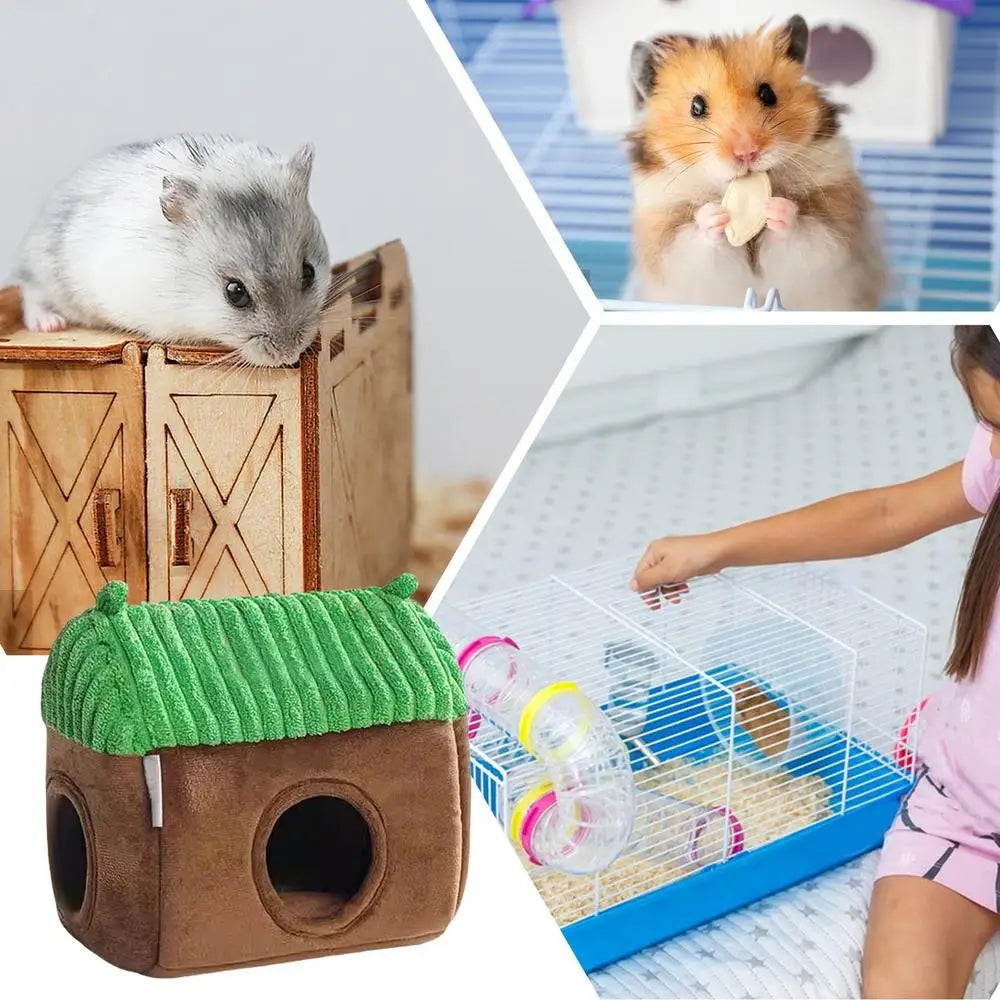 Hammock Warm Bed Small Animal Tube Cage House Small Animal Tube Cage House Hamster Warm Bed Guinea Tunnel House Double Sided