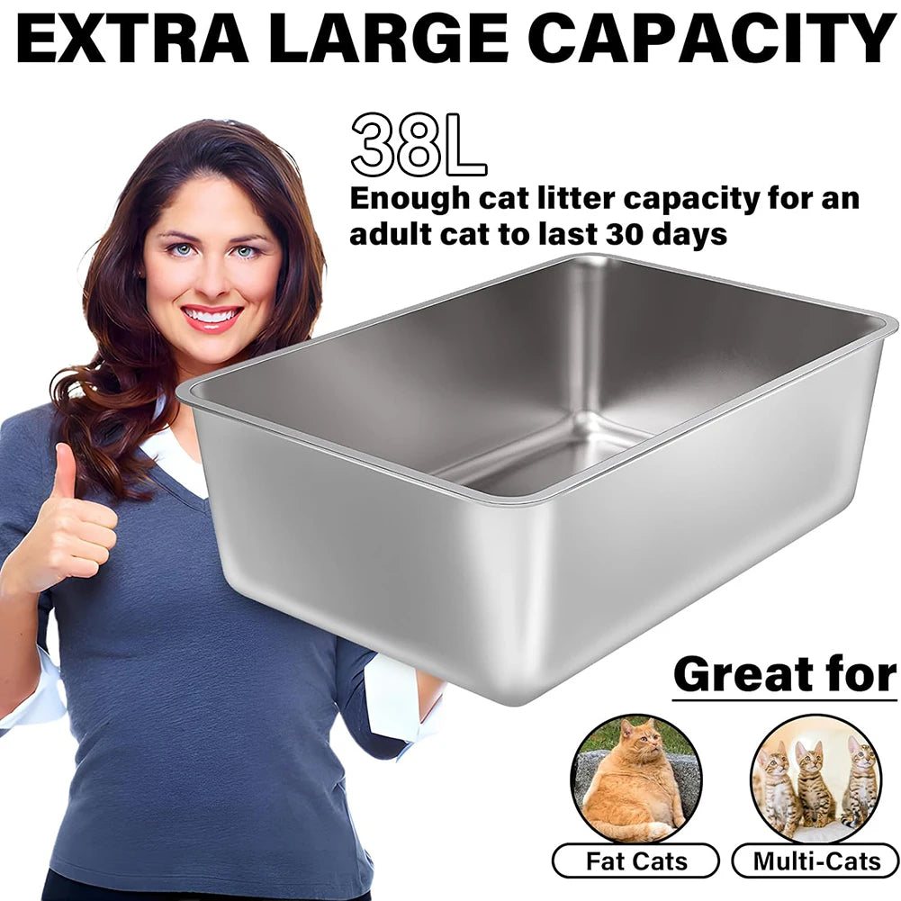 Stainless Steel Cat Litter Box