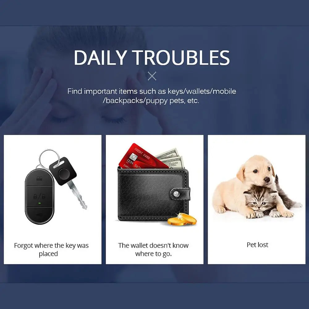 GPS Tracker Mini Fashion Smart Pets Anti Lost Alarm GPS Tracker Wallet Key Finder Locator Dog Pet Child Tracker Key Finder