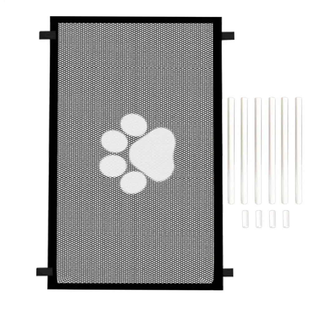 Pet Dog Barrier Fences With 6Pcs Hook Pet Isolated Network Stairs Gate New Folding Breathable Mesh Playpen For Dog Safety Fence