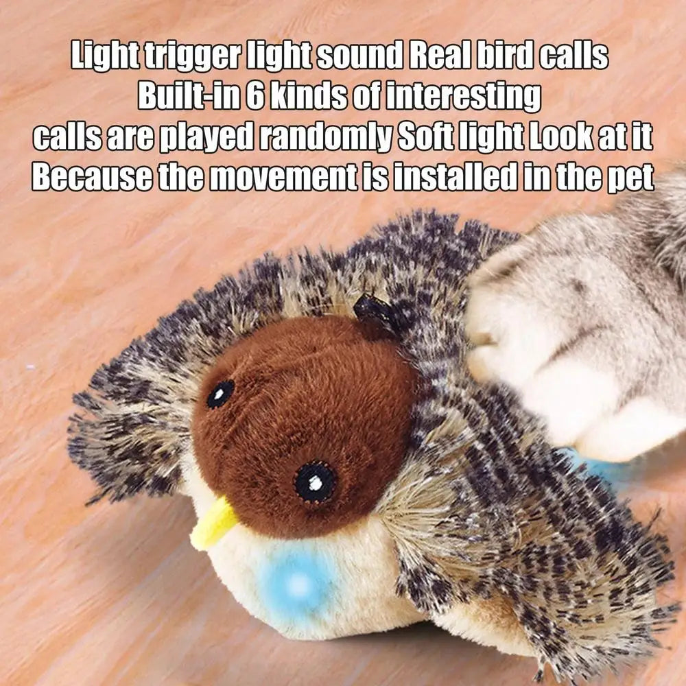 Flappy Bird Interactive Cat Toy USB Rechargeable Pet Cat Plush Toy Flapping Bird Toy Stimulate Hunting Instincts Remote Control