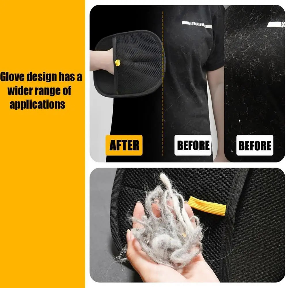 Pet Grooming Gloves Double Sided Pet Brush Gloves Static Dedusting Brush Pet Hair Remover Brush for Small Medium and Large Pets