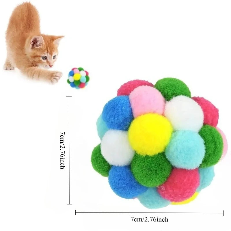Cat Toys Colorful Bell Toys Elastic Ball Cat Grab and Bite Toys Cat Toys Interactive  Pet Toys Pet Products Cat Toys Interactive