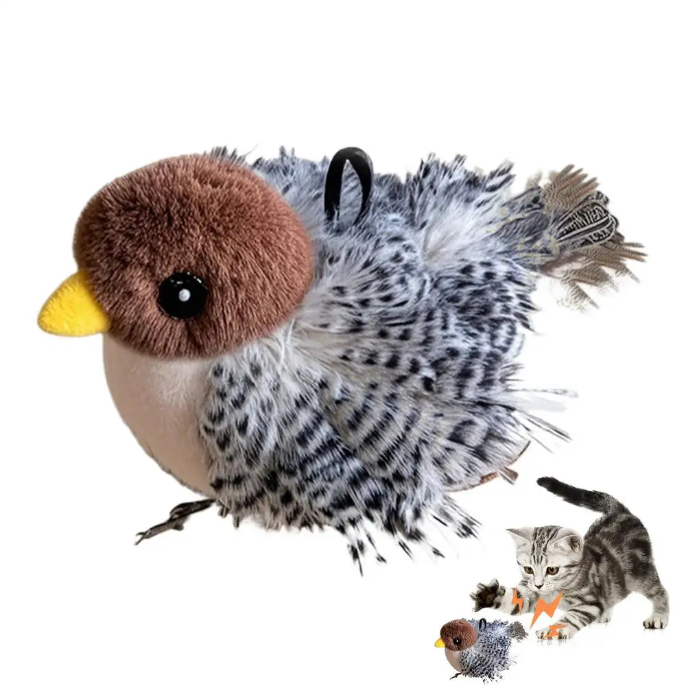 Flappy Bird Interactive Cat Toy USB Rechargeable Pet Cat Plush Toy Flapping Bird Toy Stimulate Hunting Instincts Remote Control