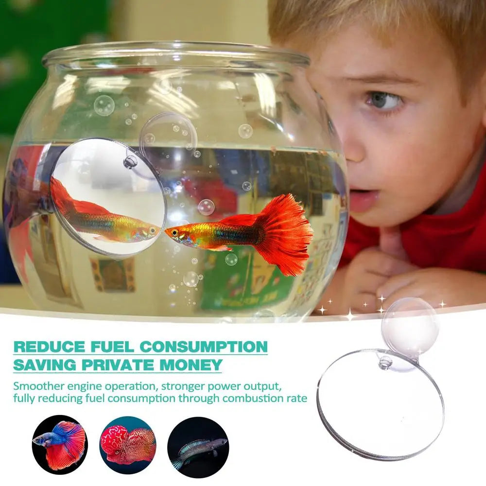 Floating Betta Exercise Mirror Double-sided Adhesive Aquarium Fish Mirror Mirror For Betta Fish Exercise For Home Living Room