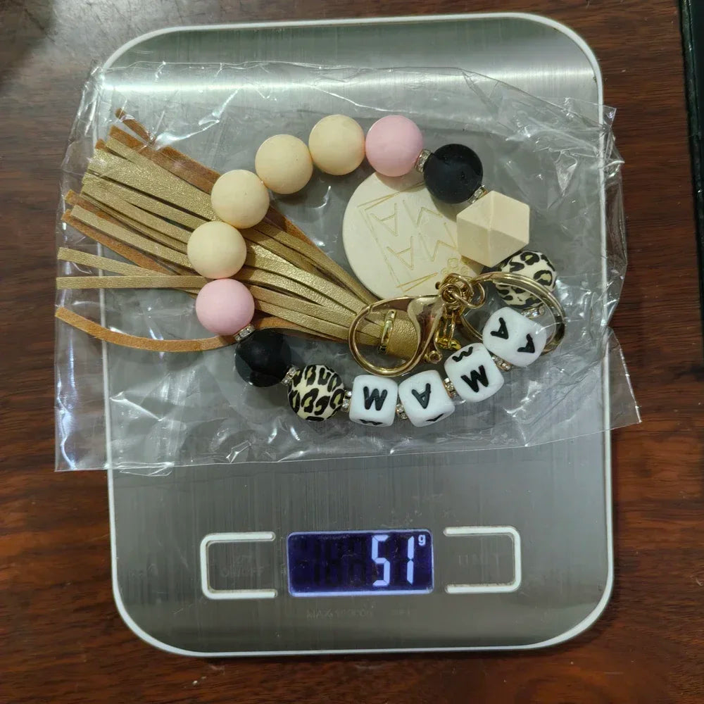 Fashion Round Wooden Pendant Tassel Silicone Ball Dice Woven Bag Charm Chain For Mothers Day gift Urn necklace Urn
