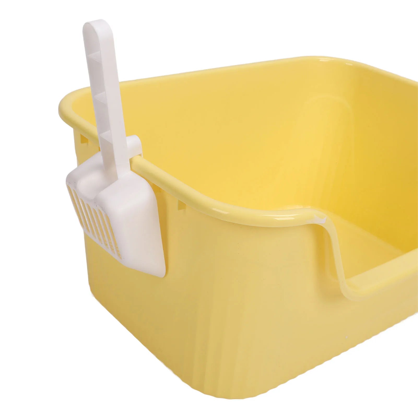 Large Cat Litter Box High Sides Anti Splashing Easy to Clean Simple Look Open Cat Litter Box for Large Cats Large Cat Litter Box