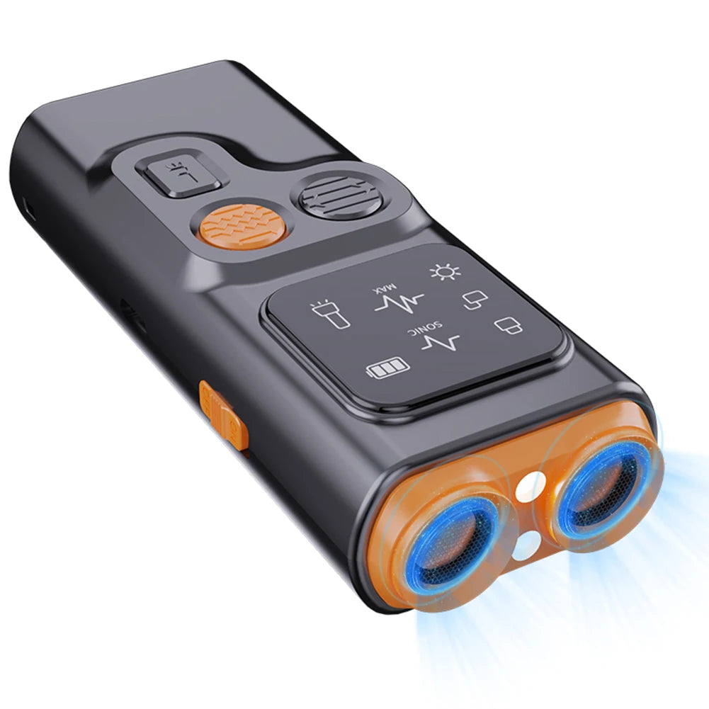 Ultrasonic Dog Bark Deterrent Device with LED Flashlight Rechargeable Pet Dog Repeller Dog Chaser Correct Your Dogs Bad Behavior
